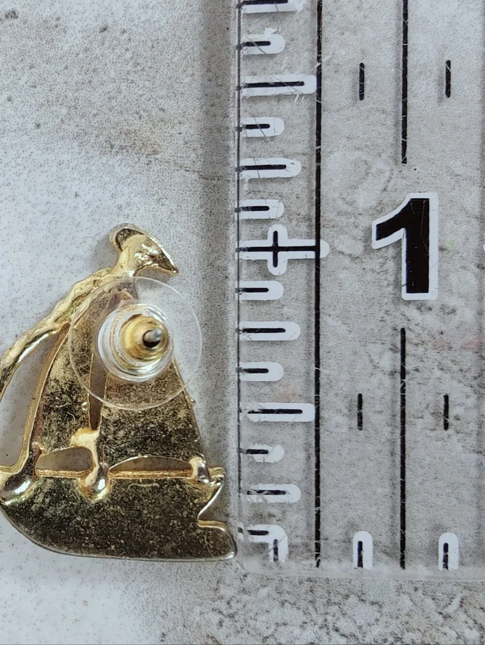 VTG Gold-Tone Enamel Sailboat Yacht 1